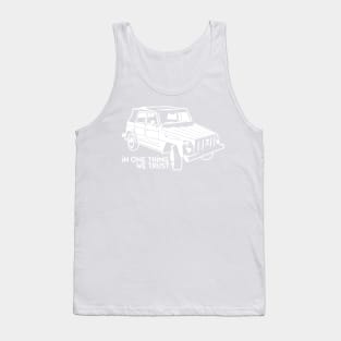 In one Thing we trust (white) Tank Top